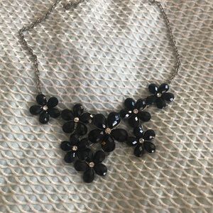 Black Flower Necklace